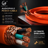 Cable de Alimentación de Alta Gama, Núcleo de Cobre Puro Compuesto, Tres Cables de Cobre Monocristalino de 1.2mm Integrados para Actualización de Audio DIY ODM