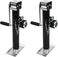 Cric de remorque robuste 8000 lb, avec jambe de support réglable à déplacement vertical de 10 pouces, pour remorque utilitaire, remorque de bateau, remorque de yacht, remorque de camping-car, noir