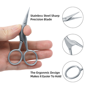 Tijeras de acero inoxidable curvo para manicura y cutículas, para belleza y corte de pelo de cejas, personalizadas, profesionales, para hombres y mujeres - Product Image 6