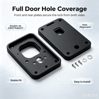 Placas Delanteras y Traseras de Acero Inoxidable Orbita para Cerradura Inteligente con Soporte para Tarjetas Mi/RFID/TEMIC/IC/Magnéticas, Negro/Blanco