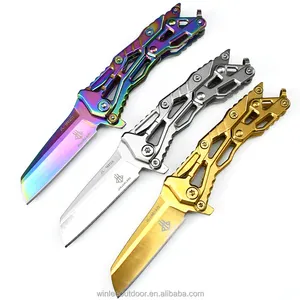 New Creative Design 440c Steel Blade Tactical Folding Knife OEM Customized Outdoor EDC Pocket Knife for Hunting-Hot Selling USA