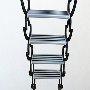 Custom Made <strong>Black</strong> Manual Loft Folding Ceiling Steel Attic <strong>Ladder</strong> - Product Image 3
