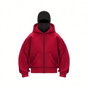 Sweat-shirt à capuche zippé DIY double chapeau automne-hiver pour hommes et femmes - Product Image 5