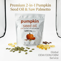 Kapsul Minyak Biji Labu Cold Pressed OEM ODM untuk Kesehatan Sehari-hari dan Dukungan Prostat Formula Kustom Label Pribadi