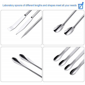 Equipo de <span class=keywords><strong>Laboratorio</strong></span> de Química, Espátula de <span class=keywords><strong>Laboratorio</strong></span> de Acero Inoxidable, Micro Cuchara, Cuchara de Muestreo de <span class=keywords><strong>Laboratorio</strong></span>, Espátula de Mezcla - Product Image 2
