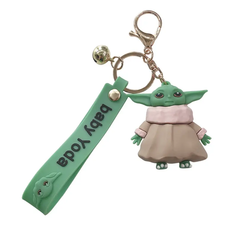 XRH Children's Day Gift New Trend Key Chain Fashion Pendant Animation Key chain Baby Yoda PVC 3d Cartoon Keychain