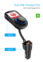Écran couleur grand format, son sans perte, double chargeur USB pour voiture, émetteur FM, lecteur MP3 Bluetooth pour voiture