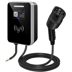 Type 2 Home Electric Car Charger Card Type 2ev Charging Station Fast Ev Charging Station Wallbox