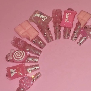 Paso Sico 16*23mm dulce caramelo azúcar cabujón <span class=keywords><strong>uñas</strong></span> encantos suministros accesorios <span class=keywords><strong>para</strong></span> DIY manicura limo resina niños polímero - Product Image 6