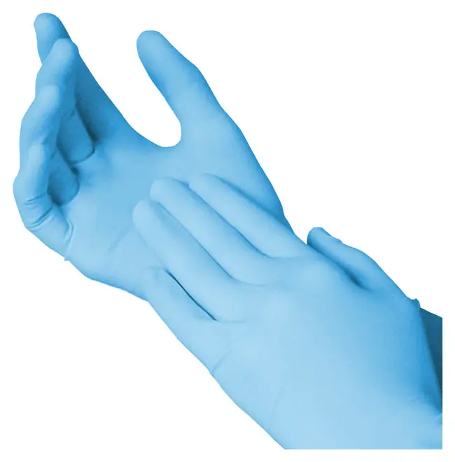 Nitril eldiven lateks ücretsiz 4 mil tek kullanımlık toz ücretsiz diş olmayan steril kutu için 100 adet mavi nitril eldiven