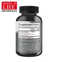 Capsules de Maca Noire 20000 mg, Force Masculine, Amélioration de l'Énergie et de l'Endurance, Complément de Maca Noire pour hommes, pilules pour l'agrandissement du pénis