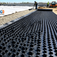 Planche de drainage alvéolée en géotextile à bas prix, feuille de drainage composite en PEHD pour l'étanchéité des fondations de sous-sols et toitures vertes