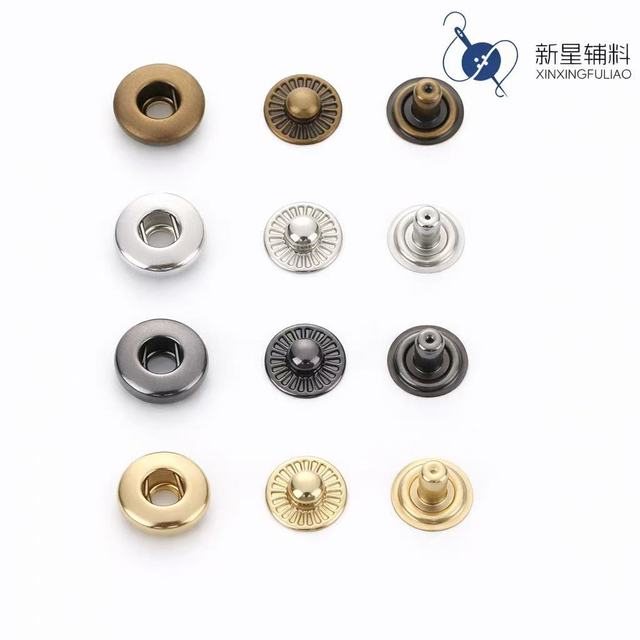 Brass Snap Button  Metal with Eco-Friendly Plating Round Design for Clothing Jackets