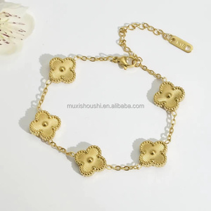 Brazalete de Acero Inoxidable de Alta Calidad para Mujer, Chapado en Oro de 18k, Brazalete Resistente a la Decoloración Venta al por Mayor de Fábrica - Product Image 3