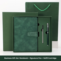 Coffret cadeau de luxe en cuir PU avec stylo et agenda A5 premium pour la fête des pères, cadeau de Thanksgiving
