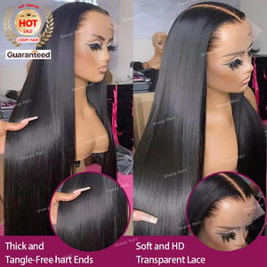 Widow's Peak 13x6 oreja a oreja encaje completo Frontal Wear Go Peluca de cabello humano crudo con pelucas sin pegamento transparentes HD precortadas para mujeres - Product Image 5