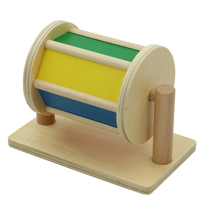 LT153/1 Tamburo Rotante con Specchio <span class=keywords><strong>Arcobaleno</strong></span>, Giocattoli Montessori in Legno per Bambini 6-12 Mesi - Product Image 4