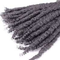 Estensioni per Dreadlocks Jiffy Hair Afro Kinky in Capelli Umani Naturali, Dreadlocks Testurizzati con Punte Irregolari