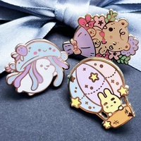 Badges de revers en métal personnalisés avec logo, émail souple ou dur, motifs animaux mignons, pour cadeaux et souvenirs en gros