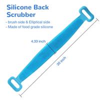 Brosse corporelle en silicone coloré, exfoliante et longue, épurateur de corps en silicone, massage du corps, bain