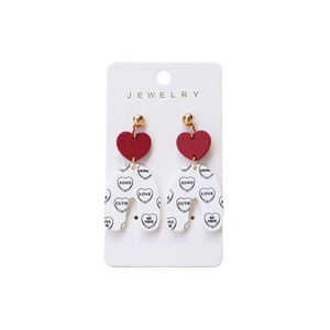Orecchini Pendenti a Forma di Orsetto con Cuore Rosso e Scritta '<span class=keywords><strong>Be</strong></span> Mine' per San Valentino, Gioielli in Acrilico Romantici per Donne - Product Image 5