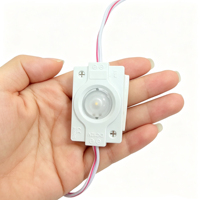 Module LED 3030 étanche à injection, DC12V 24V 1.5W, lentille unique ronde, blanc, rouge, bleu, pour enseignes publicitaires extérieures, prêt à être expédié