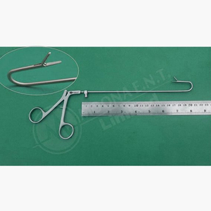 Pinces à griffes d'alligator réutilisables, longueur 20 cm, en acier inoxydable, mâchoires orientées à 180 degrés vers l'arrière - Product Image 2