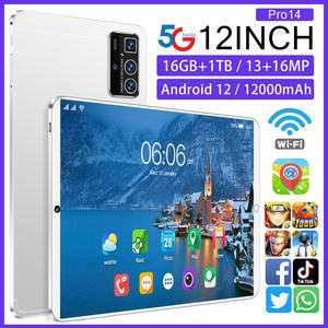 カスタムブランド12インチAndroidタブレットデュアルSIM 16GB + 1テラバイト教育用通話対応同等携帯電話 - Product Image 2