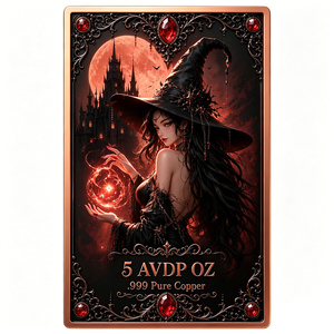 <span class=keywords><strong>Lingot</strong></span> de cuivre pur 999 de <span class=keywords><strong>5</strong></span> oz, coloré, en relief, à thème Vixens, nouveau design AVDP - Product Image 3