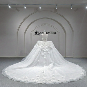 Mc001 Luxury Women Wedding Dresses Bright Bridal <b>Gown</b> Mopping Length Flower Princess Vestidos De Novia Jancember - Product Image 4