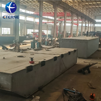 Plateforme de travail flottante en acier, ponton pour la construction de ponts, fabricant de compartiments inférieurs de coques de barges