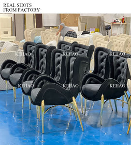 High End โรงแรมและบ้านเฟอร์นิเจอร์ไม้สังเคราะห์หนังเก้าอี้รับประทานอาหารโลหะสีเงินห<span class=keywords><strong>รู</strong></span>หราทันสมัยเก้าอี้ห้องรับประทานอาหาร - Product Image 6