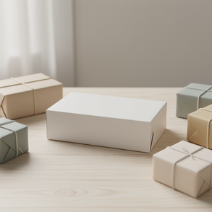 Scatola di Carta Ilan 8x15 Cm Pieghevole Bianca Confezione da 6 Pezzi - Product Image 3