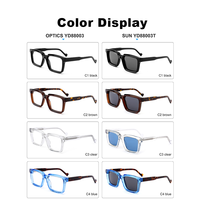 Gafas de Acetato con Montura Óptica Transparente, Modernas, para Hombre y Mujer, Gafas Cuadradas, Anti Luz Azul, Gafas Graduadas