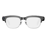 Lunettes IA à commande tactile avec caméra 1080P, appel vidéo, contrôle par application, traduction IA 8MP, chargement Type-C, étanchéité IP65, batterie 300mAh, en plastique
