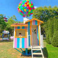 Taman Tema Model baru orangtua-anak mengambil foto latar belakang Prop Shopping Mall persegi penggunaan komersial tidak bertenaga wahana rumah balon