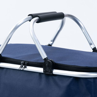Sac isotherme pliable pour pique-nique, panier thermique double compartiment froid/chaud, pour camping, restauration et livraison de repas en extérieur