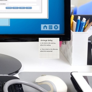 Notes autocollantes transparentes en PET de haute qualité, personnalisées, 3x3, 50 feuilles, lignées, autocollantes, index, couleurs fluorescentes pour l'étude - Product Image 3