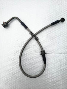 Assemblage <span class=keywords><strong>de</strong></span> <span class=keywords><strong>tuyau</strong></span> <span class=keywords><strong>de</strong></span> <span class=keywords><strong>frein</strong></span> automatique en PTFE tressé flexible en acier inoxydable 3AN avec raccords en acier plaqué vert <span class=keywords><strong>olive</strong></span> - Product Image 2