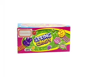 Permen jari Musim Semi buah lucu Halal mainan Lollipop cincin Musim Semi permen lolipop keras