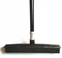 3-5 'Manche Télescopique Râteau à Tapis Balai en Caoutchouc pour Épilation des Animaux de Compagnie Brosses de Nettoyage Raclette