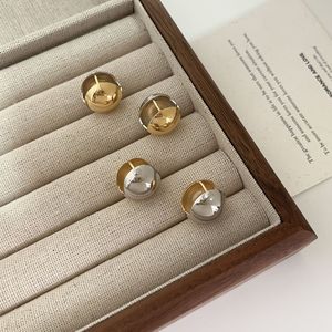 S925 Sterling <b>Silver</b> Round <b>Stud</b> Earrings For Women Geometric Ball Shape Everyday Wear Fashion Jewelry ES1090 - Product Image 2
