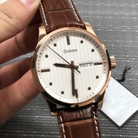 Herren Multifunktionale Leder Automatik-Mechanische Uhr Edelstahlgehäuse Leuchtend Wasserdicht Klassische Midot Geschäftsuhr