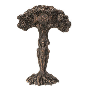 Reçine Wicca ağacı üçlü ay kızlık anne Crone tanrıça heykelleri - Product Image 1