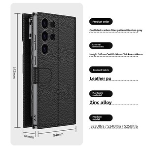 Étui portefeuille grande capacité pour téléphone, porte-cartes de visite, pochette à main, étui de téléphone avec cordon, compatible S25Ultra/S24U/S23U - Product Image 6