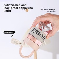 Petite et fraîche bouteille d'eau portable en verre isolée et résistante à la chaleur, adaptée aux bureaux ou aux cadeaux