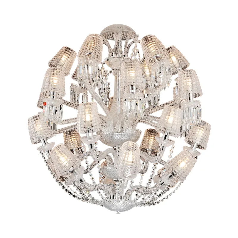 French style chandelier for hotel project Crystal ball pendant light for dining room Luxury crystal light