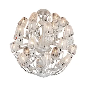 Lustre suspendu en boule de cristal au style français, produit de luxe, lustre pour salle à manger, luminaire pour projet d'hôtel