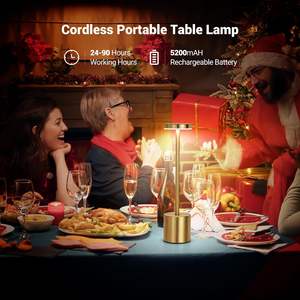 Lámpara de Mesa LED Inalámbrica al por Mayor, Lámpara de Escritorio Recargable Portátil, Lámpara de Cena Romántica Moderna de Lujo para Restaurante - Product Image 5