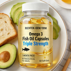 हेथी केयर उत्पाद जीएमपी प्रमाणित कस्टम ब्रांड ओएढ़ा ओमेगा 3 मछली तेल नरम जेल कैप्सूल - Product Image 4